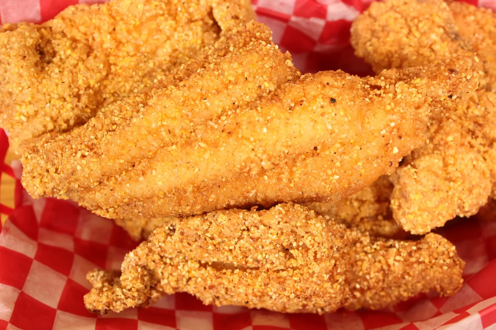 Fried catfish fillets