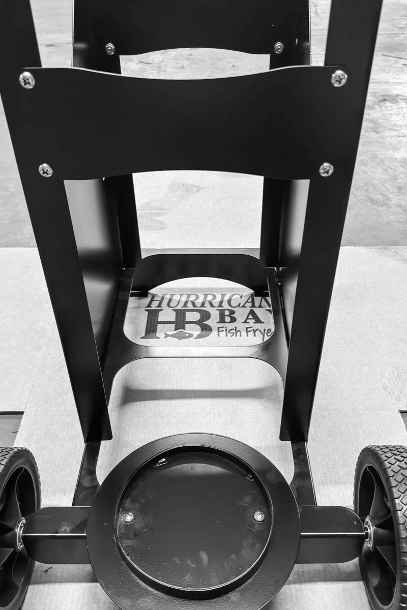 Dog-bone cross brace after installation